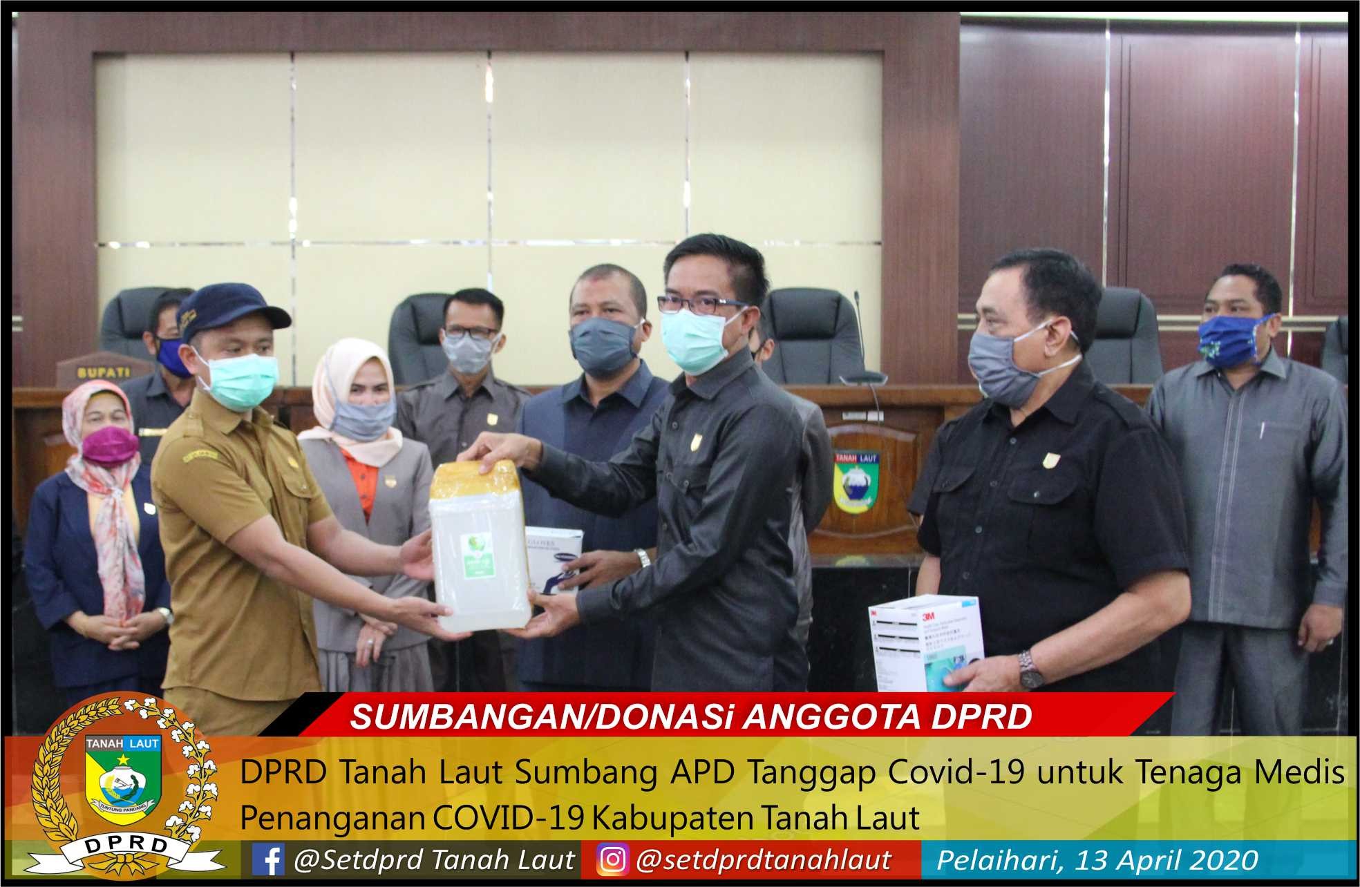 DPRD Tala Sumbang APD Tanggap Covid-19